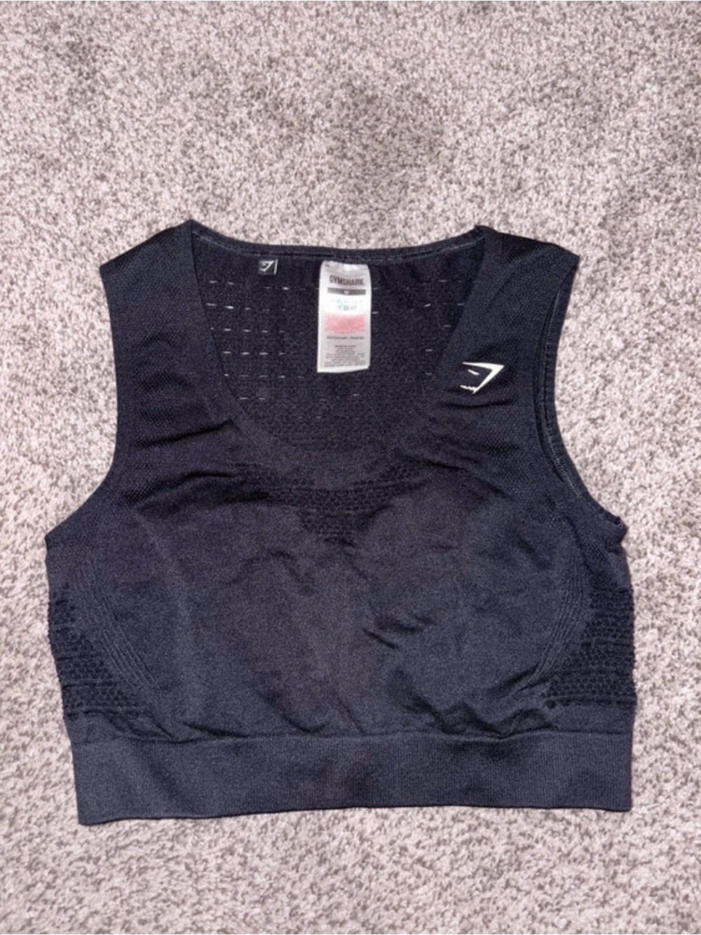 Gymshark Black Seamless Sports Crop